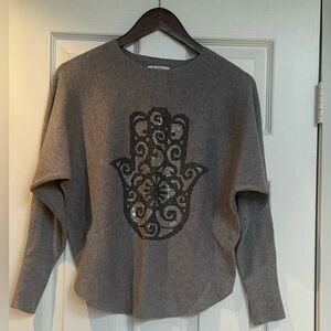 VILA MILANO SEQUINED EMBLEM SWEATER
